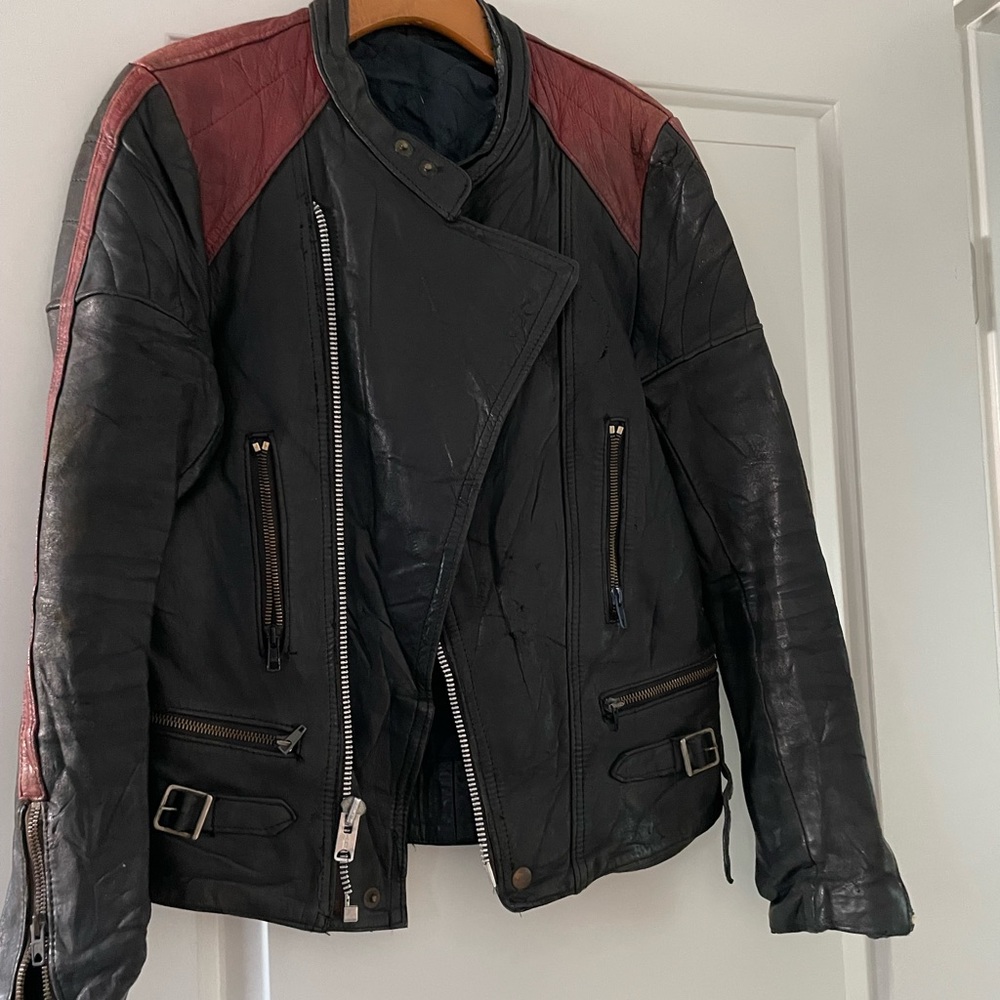 Vintage Mens Genuine Leather Jacket